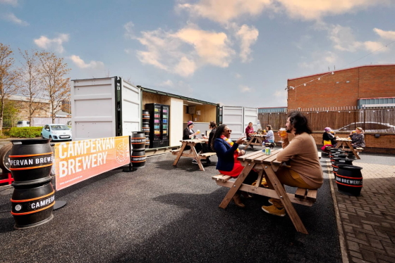 Photograph of Campervan Brewery Taproom in Edinburgh.