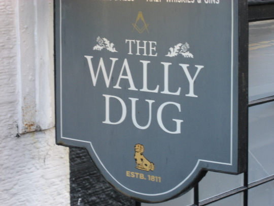 Photograph of The Wally Dug in Edinburgh.