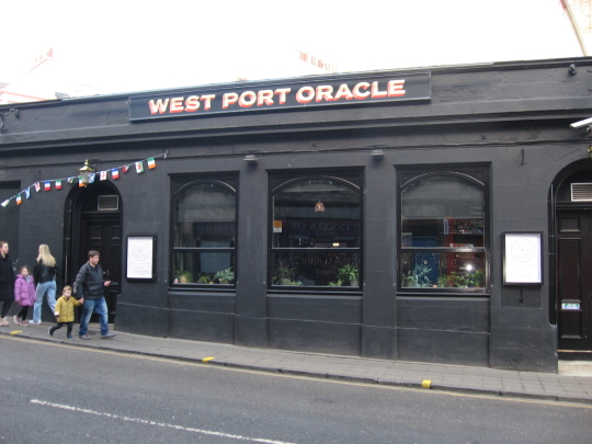 Photograph of West Port Oracle in Edinburgh.