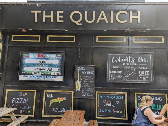 Photograph of The Quaich in Glasgow.